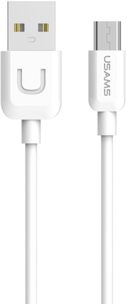 USAMS U-Turn Serie - microUSB Kabel - 1m - Wit - 2A Laadstroom
