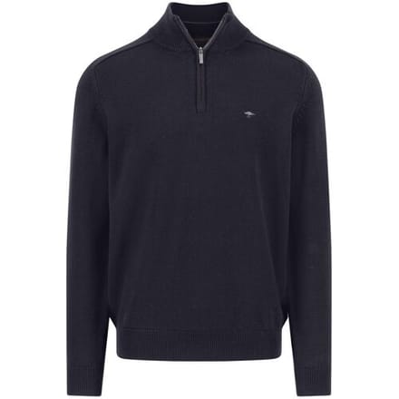 Fynch-Hatton Trui Troyer-Zip Supersoft Cotton Navy / male