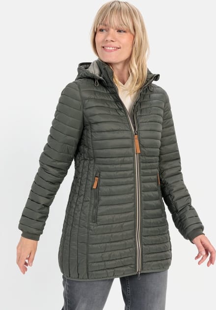 camel active Gewatteerde jas van gerecycled polyamide (GRS-gecertificeerd) - Maat womenswear-44 - Khaki