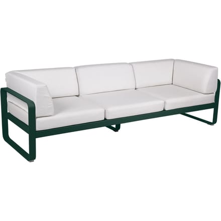 Fermob BELLEVIE club sofa 3 zits - 02 cedergroen - 81 witgrijs