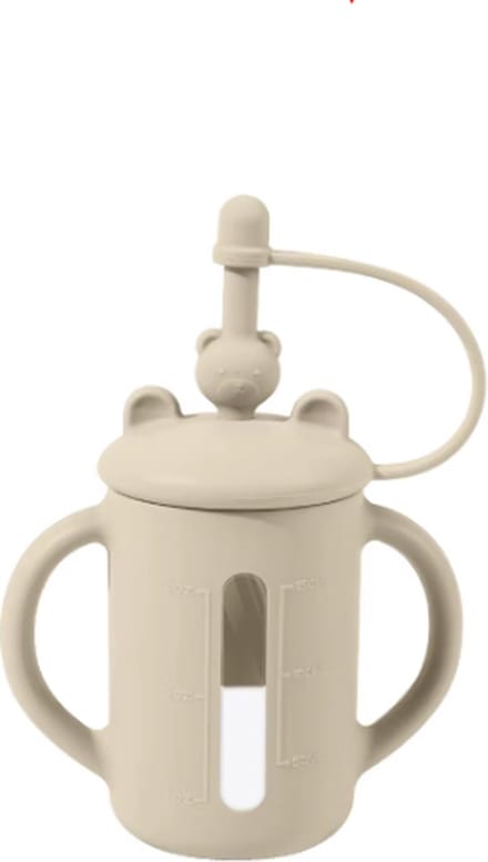 Rietjesbeker - Drinkerbeker - Antilek beker - Sippy cup - Baby - Peuter - 150ML - Beige