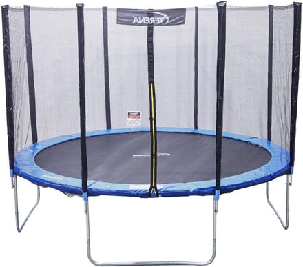 Trampoline met net - Tuin trampoline - Buiten spelen - Extra dikke rand - 366 cm - Blauw