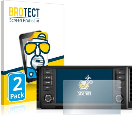 BROTECT - Screenprotector voor Seat Ateca 2016 Media System Plus 8" 2016 - Folie Beschermfolie matte 2 Stuks