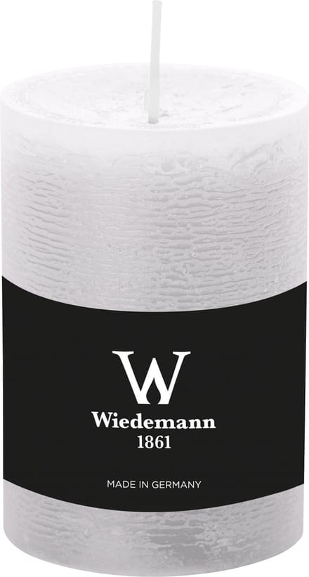 Wiedemann Cilinderkaars/stompkaars - rustieke kaars - wit - 7 x 10 cm - 43 branduren
