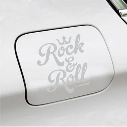 Bumpersticker - Rock & Roll - 11,3 X 13 - Licht Grijs