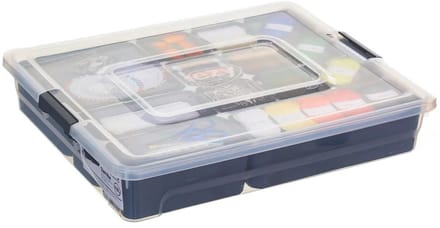 5Five Opslag sorteerbox - 13 vakjes indeling - 35 x 28 x 7 cm - kunststof - opbergdoos - 4800 ml