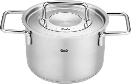 Fissler Pure Kookpan Laag met Rvs Deksel - Ø 16cm - 2,1L