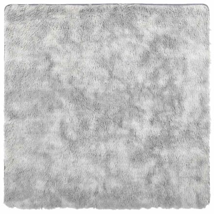 vidaXL - Hoogpolig - vloerkleed - NAVARRA - 120x120 - cm - polyester - zilvergrijs