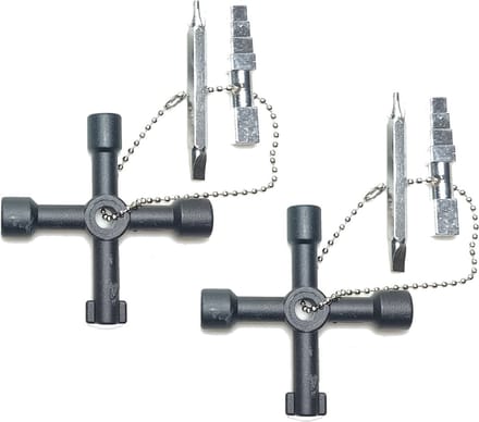 2X Universele schakelkastsleutel kruis sleutel schakelkast met bit ph2 & plat