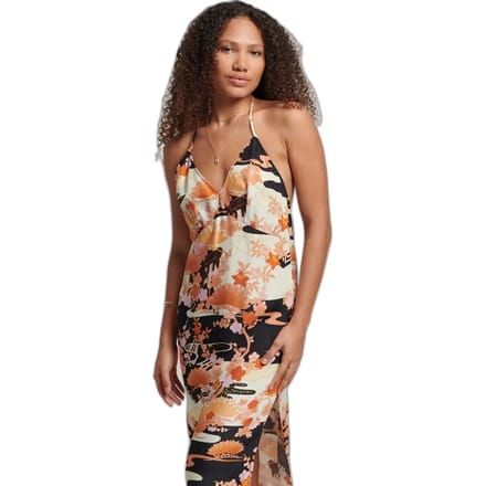 Superdry - Halflange slipjurk met print - Dames - Jurken