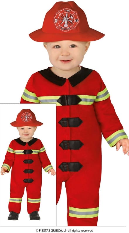Brandweerman Kostuum Rood Dreumes - 2-3 jaar