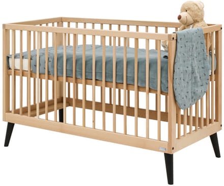 Bopita Fay Bed 60×120 cm - Naturel/Mat Zwart