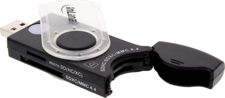 InLine® USB 3.0 mobiele kaartlezer met 2 stations, voor SD, SDHC, SDXC, microSD