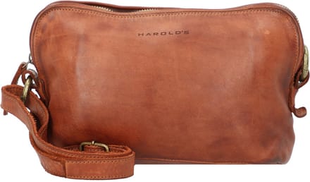 HAROLD'S Leren Schoudertas Submarine Postbag Cognac Bruine