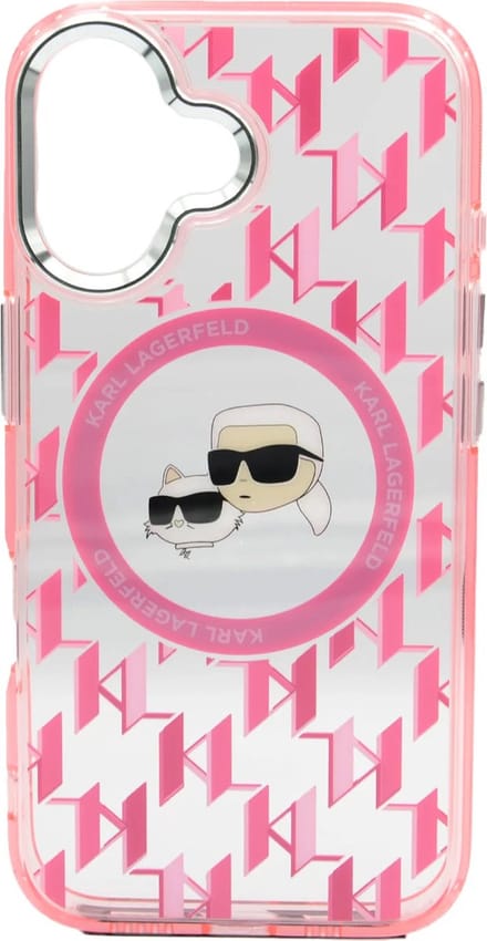 Karl Lagerfeld-iPhone 16-Backcover hoesje-Magsafe-Roze
