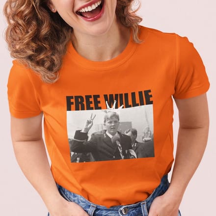 Oranje Koningsdag Dames T-shirt Free Willie L