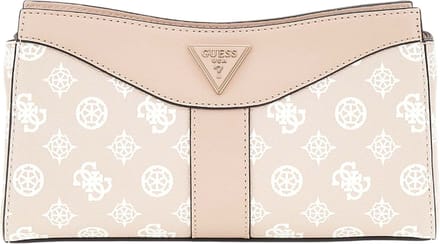 GUESS Schoudertas Dorys Top Zip Crossbody Bag Sand Logo Beige