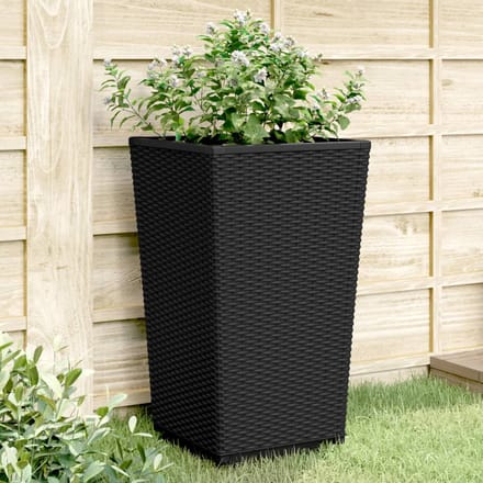 vidaXL - Plantenbakken - 2 - st - 32,5x32,5x57 - cm - polypropeen - zwart