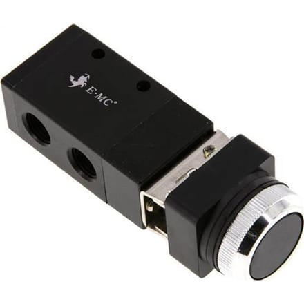 3/2 G1/4'' Universeel Knopbediend Zwart 0-8bar/0-112psi E.MC