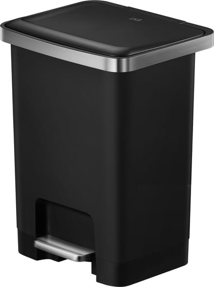EKO - Hana 2 Pedaalemmer 25 liter - Plastic - zwart - Prullenbak