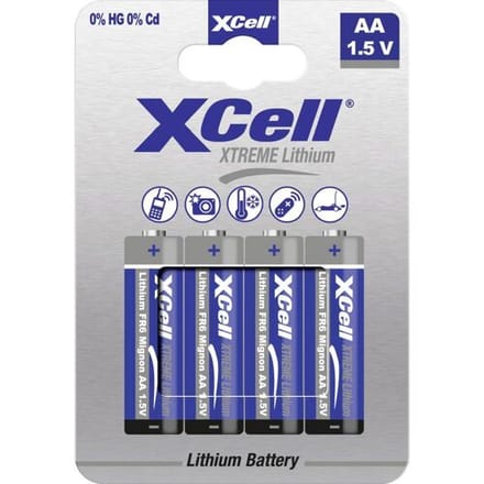 XCell XTREME FR6/L91 AA batterij (penlite) Lithium 1.5 V 4 stuk(s)