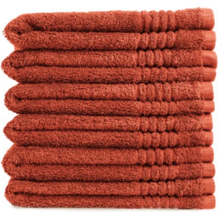 PHLOX Supreme Gastendoekjes 30x50 - set van 6 - Zware kwaliteit 600 g/m2 - Terracotta