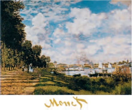 Mini kunstposter - Claude Monet - Het bassin in Argenteuil - 24x30 cm