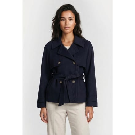 ALTER EGO Vesper Wool Jacket Navy Maat: S | Trenchcoats Outlet | Dames | Blauw
