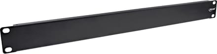 19 inch blinde plaat 1HE voor montageprofiel zwart