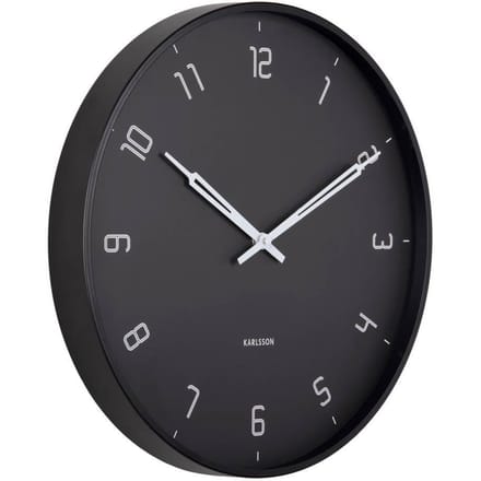 Karlsson Wandklok Stark - Zwart - Ø40cm - Wandklok Modern