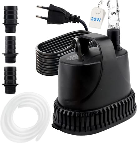 HEZIVO® Regentonpomp - Bewateringspomp Regenton - Tuinpomp - Dompelpomp - 20 W - 1200 l/u