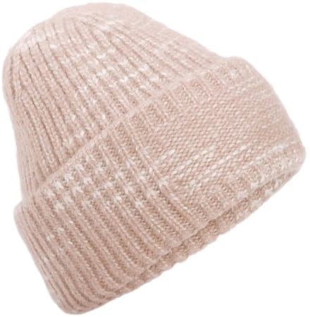 Chunky Knitted Patch Beanie – Strawberry Haze One Size