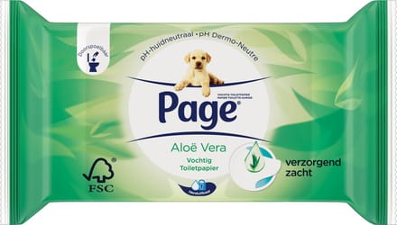 Page® Vochtig toiletpapier Aloë Vera