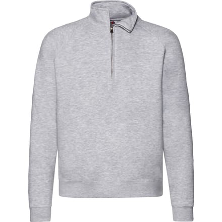 Fruit of the Loom Heren Premium Sweatshirt met Ritssluiting (Heide Grijs)