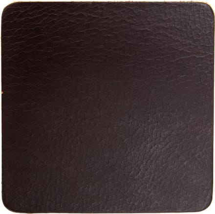 Xapron leren onderzetters vierkant - kleur Brown (bruin) - 4 stuks
