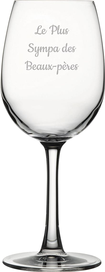 Witte wijnglas gegraveerd - 36cl - Le Plus Sympa des Beaux-pères