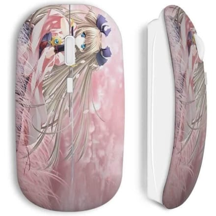 Souris sans fil - Girl Manga - Rose - Clé USB wifi incluse - Compatible Mac et PC