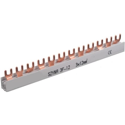 Pawbol Serie - Stroomverdeelrail - 3F - 12 mm² - Grijs - 63A