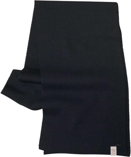 Ivanhoe gebreide sjaal van wol Uni Navy - One Size 175x23 - Blauw