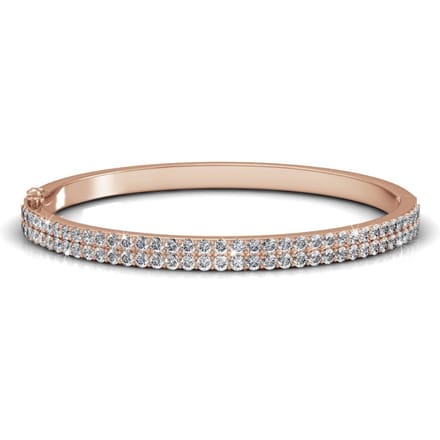 Glamour armbanden - Roségoud en kristal
