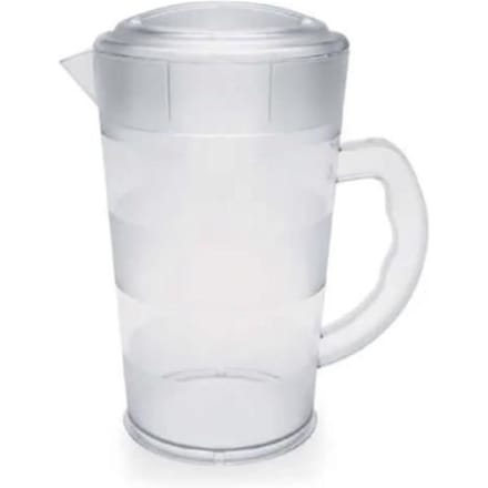 Pichet Acrylique 1,9L avec Couvercle - Robuste et Léger pour Bar et Maison