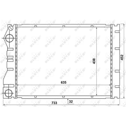 Radiator, motorkoeling NRF 53975