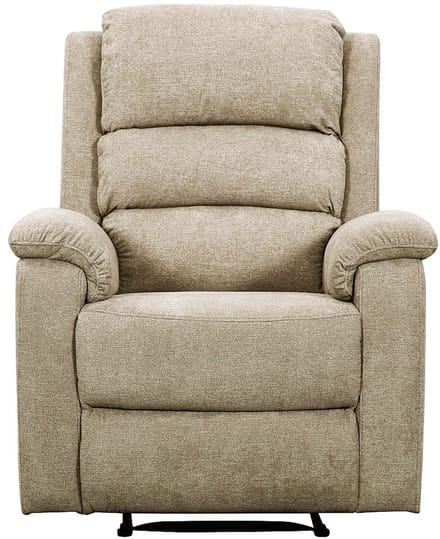 Vente-unique Elektrische relaxfauteuil van taupe stof NEVERS