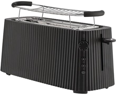 Alessi Plissé Broodrooster XL - 6 standen - 2 sleuven - Zwart