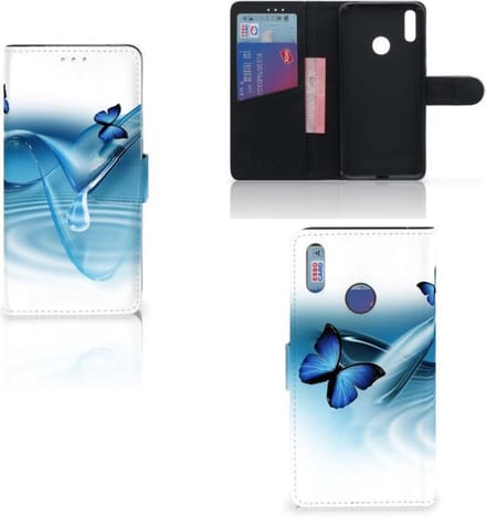 Huawei Y7 (2019) Telefoonhoesje met Pasjes Vlinders