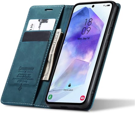 CaseMania Bookcase hoesje geschikt voor Samsung Galaxy S26 - Effen Groen - Kunstleer