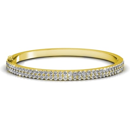 Glamour armbanden - Goud en kristal