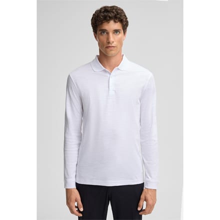 Polo met lange mouwen Erik, wit