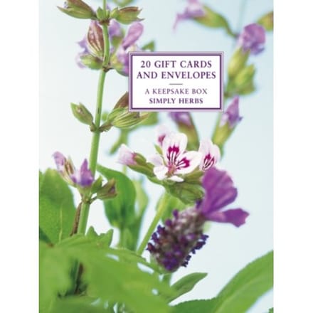 Tin Box Of 20 Gift Cards And Envelopes : Simply Herbs - Anness