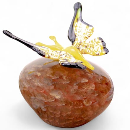 Loranto - Urn - Mini Urn Gouden Steen - Kleine Glazen Urn - Luxe Urn